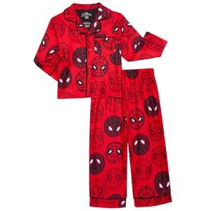 Spider-Man Pajama Set Buttun Up | Long Sleeve/Pants | Winter